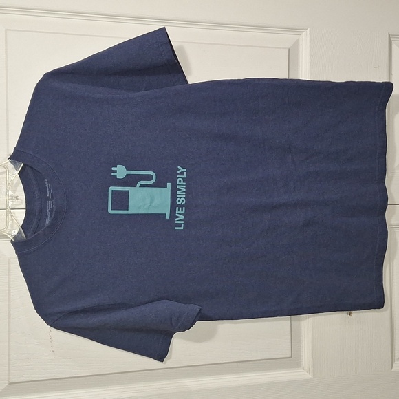 Patagonia Other - Patagonia "Live Simply"  recycled cotton pullover t-shirt work wear - S - blue